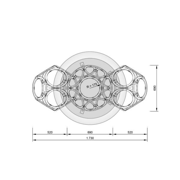 Bush 03-3A: Truncated Dodecahedron Grundriss