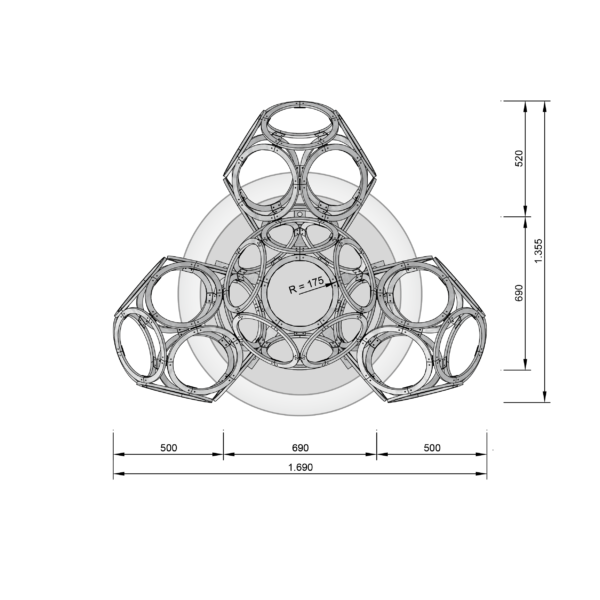 Bush 03-4A: Truncated Dodecahedron Ground plan